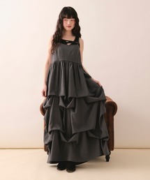 loin nuit（ロワンニュイ）の「tuck volume cami onepiece / タックボリュームキャミワンピース（ワンピース）」