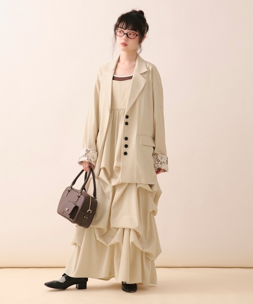 tuck volume cami onepiece / タックボリュームキャミワンピース