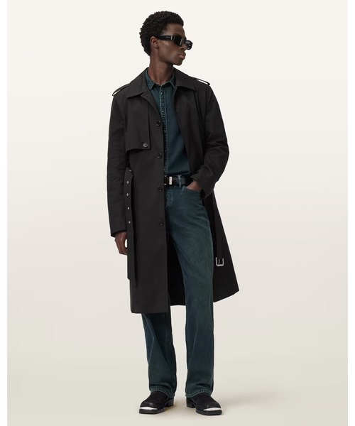 ALLSAINTS｜オールセインツのトレンチコート（ブラック/黒色系・フード