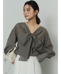 anuans | フロントリボンブラウス(シャツ/ブラウス)