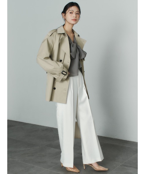 anuans（アニュアンス）の「フロントリボンブラウス（シャツ/ブラウス・レディース・ホワイト系その他/グレイッシュベージュ/ピンクベージュ・FREE）」の14枚目の写真