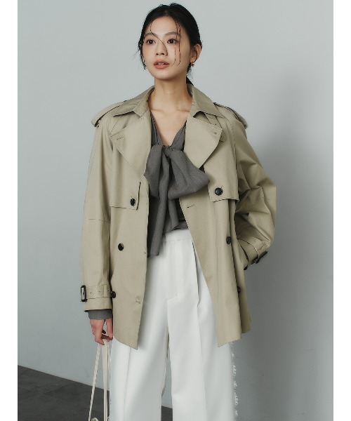 anuans（アニュアンス）の「フロントリボンブラウス（シャツ/ブラウス・レディース・ホワイト系その他/グレイッシュベージュ/ピンクベージュ・FREE）」の10枚目の写真