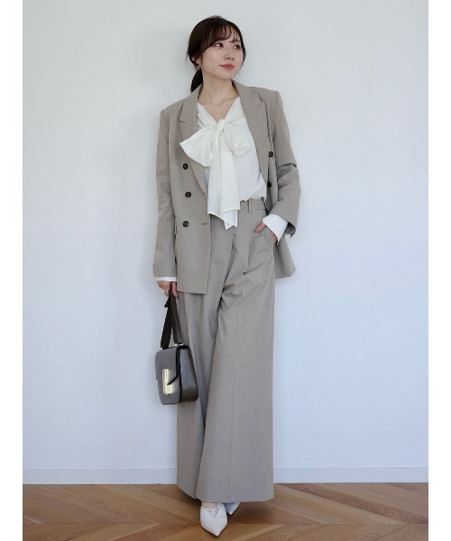 anuans（アニュアンス）の「フロントリボンブラウス（シャツ/ブラウス・レディース・ホワイト系その他/グレイッシュベージュ/ピンクベージュ・FREE）」の19枚目の写真