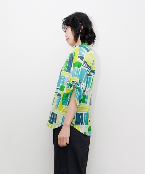 KILKI（キルキー）の「【 KILKI / キルキー 】 ドローイングプリント　ブラウス　6S-B03　HDI（シャツ/ブラウス・レディース・ピンク/グリーン・FREE）」の6枚目の写真