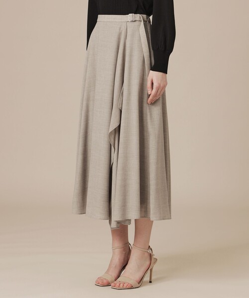 MACKINTOSH LONDON(マッキントッシュ ロンドン)の「ポリエステルウールビエラスカート(スカート・レディース・ブラック/ベージュ・40/38)」の7枚目の写真