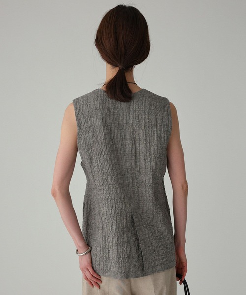 BABYLONE(バビロン)の「クレープリネンジレ(ベスト・レディース・ブラック・フリー)」の4枚目の写真