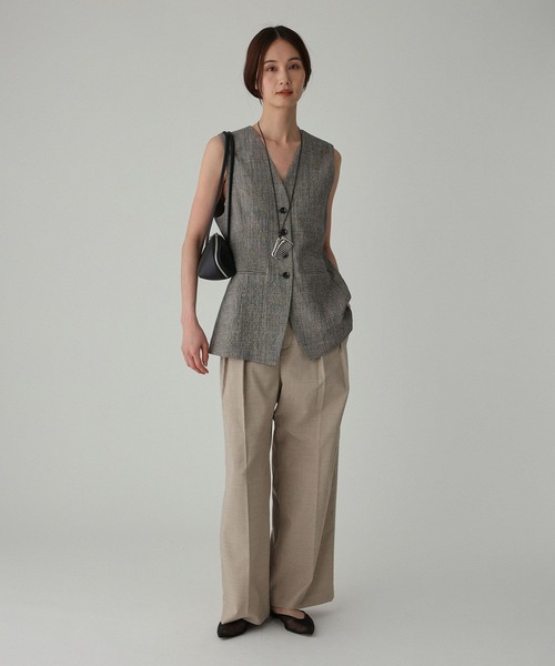 BABYLONE(バビロン)の「クレープリネンジレ(ベスト・レディース・ブラック・フリー)」の5枚目の写真