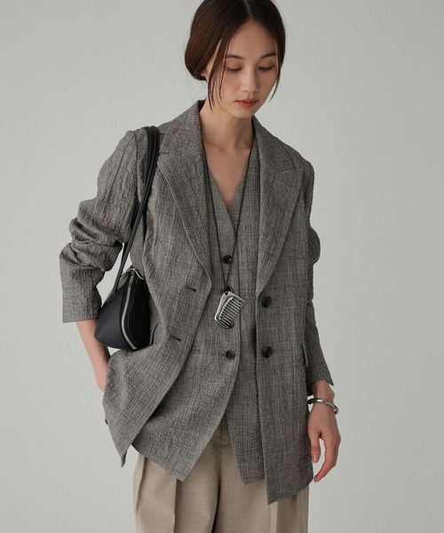 BABYLONE(バビロン)の「クレープリネンジレ(ベスト・レディース・ブラック・フリー)」の8枚目の写真