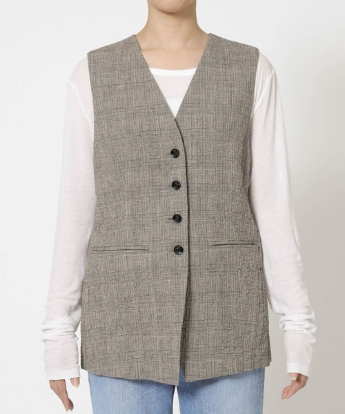 BABYLONE(バビロン)の「クレープリネンジレ(ベスト・レディース・ブラック・フリー)」の10枚目の写真