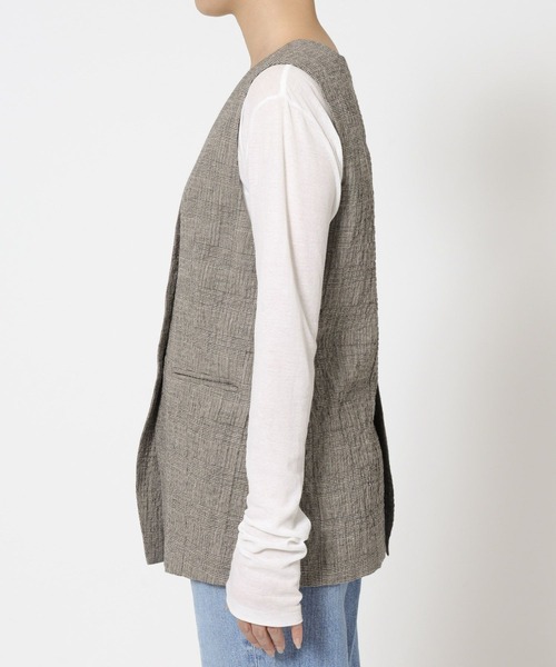 BABYLONE(バビロン)の「クレープリネンジレ(ベスト・レディース・ブラック・フリー)」の11枚目の写真