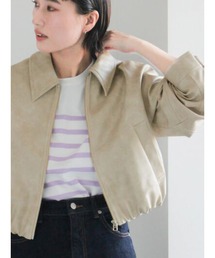 Te chichi | フェイクレザークロップドブルゾン(ブルゾン)