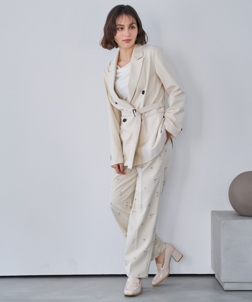 NOELA(ノエラ)の「4Bダブルブレストジャケット(テーラードジャケット・レディース・ベージュ/ネイビー/モカ・S/M)」の14枚目の写真