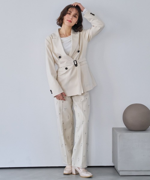 NOELA(ノエラ)の「4Bダブルブレストジャケット(テーラードジャケット・レディース・ベージュ/ネイビー/モカ・S/M)」の15枚目の写真