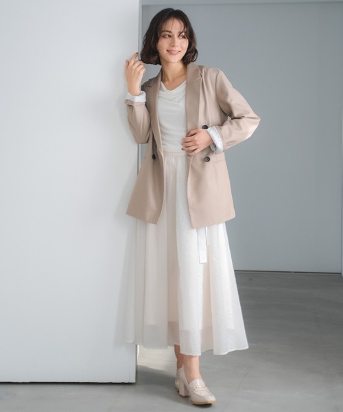 NOELA(ノエラ)の「4Bダブルブレストジャケット(テーラードジャケット・レディース・ベージュ/ネイビー/モカ・S/M)」の19枚目の写真