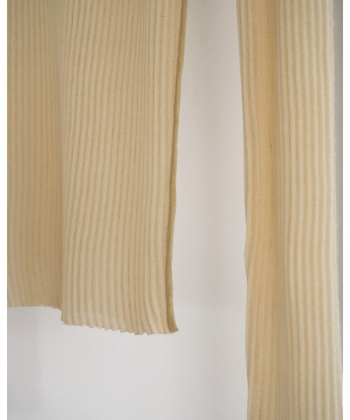 anuke（アンヌーク）の「Sheer Stripe Knit（ニット/セーター・レディース・クリーム/チャコールグレー・FREE）」の14枚目の写真