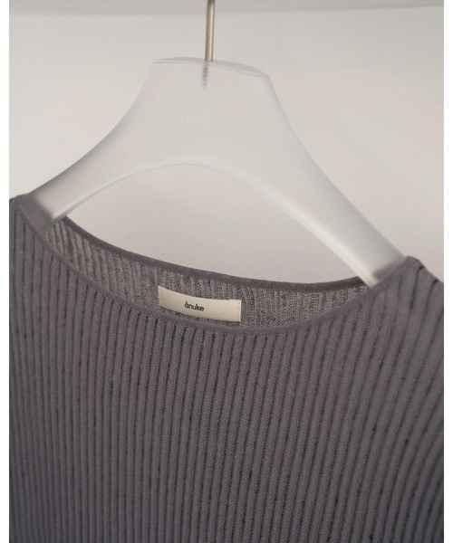 anuke（アンヌーク）の「Sheer Stripe Knit（ニット/セーター・レディース・クリーム/チャコールグレー・FREE）」の15枚目の写真