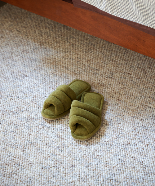 journal standard Furniture (ジャーナルスタンダードファニチャー)の「TOWEL PUFFY SLIPPER スリッパ(ルームシューズ/スリッパ・レディース・チャコールグレー/グリーン/ブルー系その他/イエロー・FREE)」の3枚目の写真