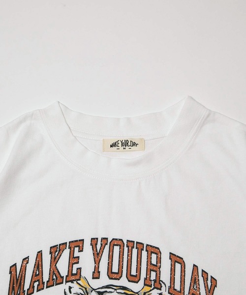 MAKE YOUR DAY(メイクユアデイ)の「ファミリー親トラ半袖Tシャツ■パパサイズ(Tシャツ/カットソー・メンズ・オフホワイト/グレー・L/M)」の10枚目の写真