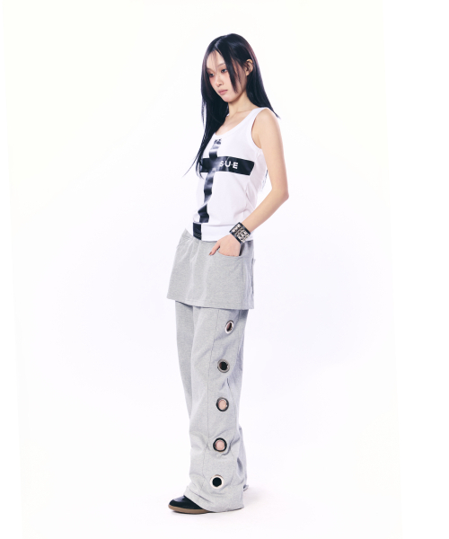 SETUP-EXE（セットアップイーエックスイー）の「LOGO CROSS SLEEVELESS TOP / WHITE（Tシャツ/カットソー・レディース・その他・OS）」の3枚目の写真