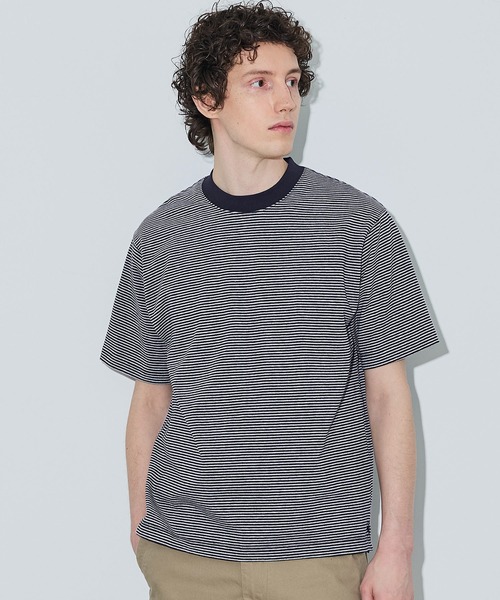 coca(coca)(コカ)の「ボーダーTシャツ(Tシャツ/カットソー・メンズ・ホワイト/チャコール・L/M/XL)」の2枚目の写真