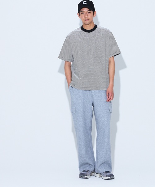 coca(coca)(コカ)の「ボーダーTシャツ(Tシャツ/カットソー・メンズ・ホワイト/チャコール・L/M/XL)」の3枚目の写真