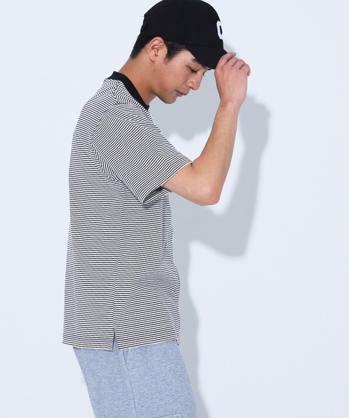 coca(coca)(コカ)の「ボーダーTシャツ(Tシャツ/カットソー・メンズ・ホワイト/チャコール・L/M/XL)」の4枚目の写真