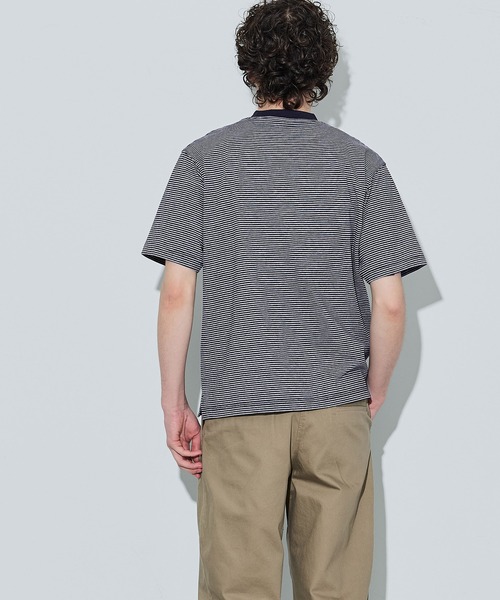 coca(coca)(コカ)の「ボーダーTシャツ(Tシャツ/カットソー・メンズ・ホワイト/チャコール・L/M/XL)」の13枚目の写真