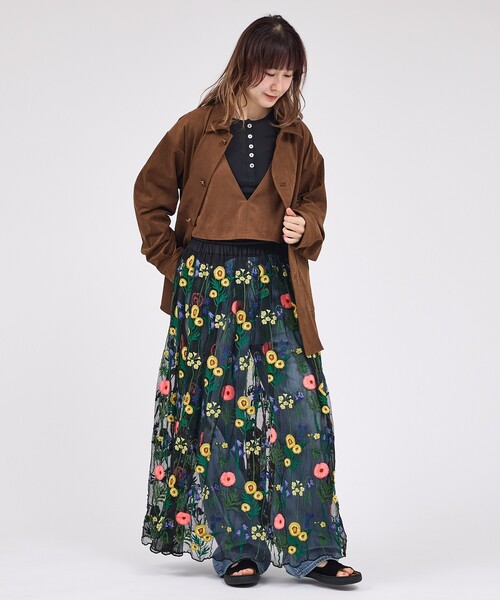 Rouge vif la cle（ルージュヴィフラクレ）の「【LE MELANGE/ル・メランジュ】ECOスウェードシャツジャケット/フェイクレザー【WEB限定】（ブルゾン・レディース・ブラウン・フリー）」の8枚目の写真