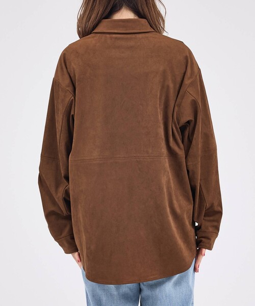 Rouge vif la cle（ルージュヴィフラクレ）の「【LE MELANGE/ル・メランジュ】ECOスウェードシャツジャケット/フェイクレザー【WEB限定】（ブルゾン・レディース・ブラウン・フリー）」の16枚目の写真
