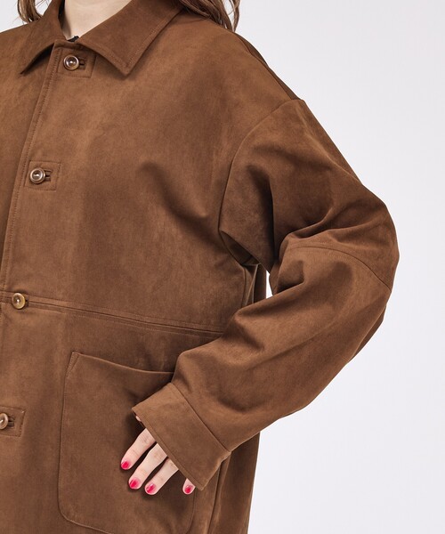 Rouge vif la cle（ルージュヴィフラクレ）の「【LE MELANGE/ル・メランジュ】ECOスウェードシャツジャケット/フェイクレザー【WEB限定】（ブルゾン・レディース・ブラウン・フリー）」の17枚目の写真