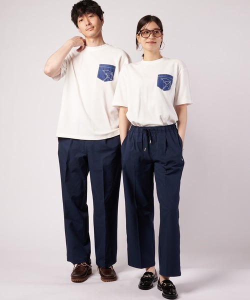 Arnold Palmer(アーノルドパーマー)の「シェア サーフニット 異素材ポケットTシャツ(Tシャツ/カットソー・レディース・チャコールグレー/ホワイト/アイボリー系・L/M/S/XS/LL)」の5枚目の写真