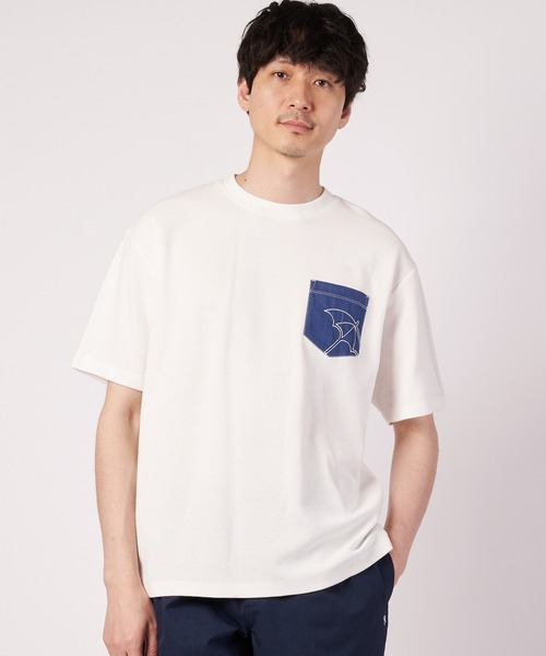 Arnold Palmer(アーノルドパーマー)の「シェア サーフニット 異素材ポケットTシャツ(Tシャツ/カットソー・レディース・チャコールグレー/ホワイト/アイボリー系・L/M/S/XS/LL)」の9枚目の写真