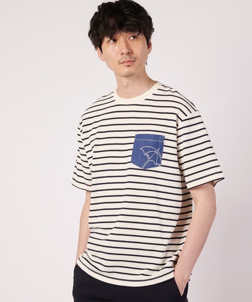 Arnold Palmer(アーノルドパーマー)の「シェア サーフニット 異素材ポケットTシャツ(Tシャツ/カットソー・レディース・チャコールグレー/ホワイト/アイボリー系・L/M/S/XS/LL)」の15枚目の写真