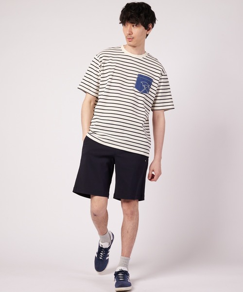 Arnold Palmer(アーノルドパーマー)の「シェア サーフニット 異素材ポケットTシャツ(Tシャツ/カットソー・レディース・チャコールグレー/ホワイト/アイボリー系・L/M/S/XS/LL)」の16枚目の写真