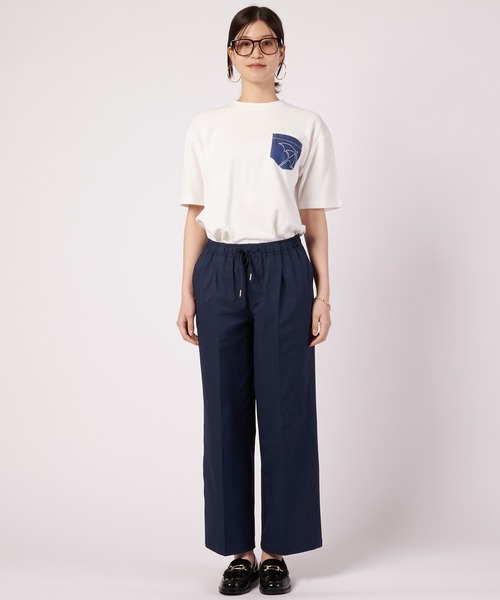 Arnold Palmer(アーノルドパーマー)の「シェア サーフニット 異素材ポケットTシャツ(Tシャツ/カットソー・レディース・チャコールグレー/ホワイト/アイボリー系・L/M/S/XS/LL)」の7枚目の写真