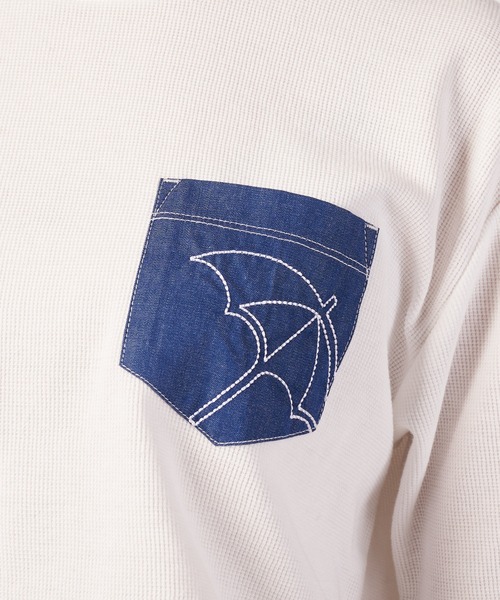 Arnold Palmer(アーノルドパーマー)の「シェア サーフニット 異素材ポケットTシャツ(Tシャツ/カットソー・レディース・チャコールグレー/ホワイト/アイボリー系・L/M/S/XS/LL)」の21枚目の写真