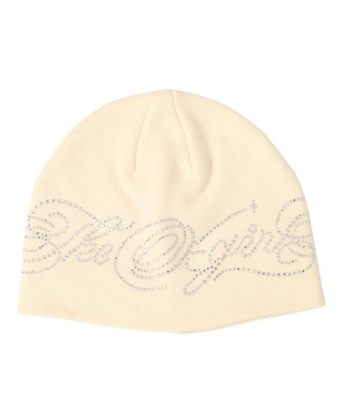X-girl(エックスガール)の「RHINESTONE DECORATIVE SCRIPT LOGO BEANIE(ニットキャップ/ビーニー・レディース・ホワイト/ブラック/ピンク・ONE SIZE)」の12枚目の写真