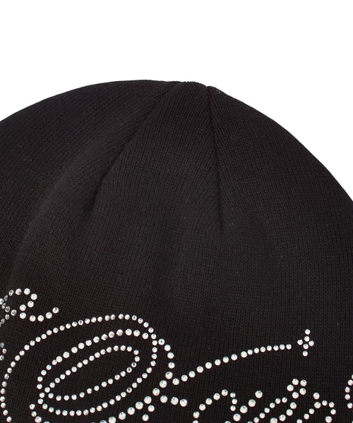 X-girl(エックスガール)の「RHINESTONE DECORATIVE SCRIPT LOGO BEANIE(ニットキャップ/ビーニー・レディース・ホワイト/ブラック/ピンク・ONE SIZE)」の18枚目の写真