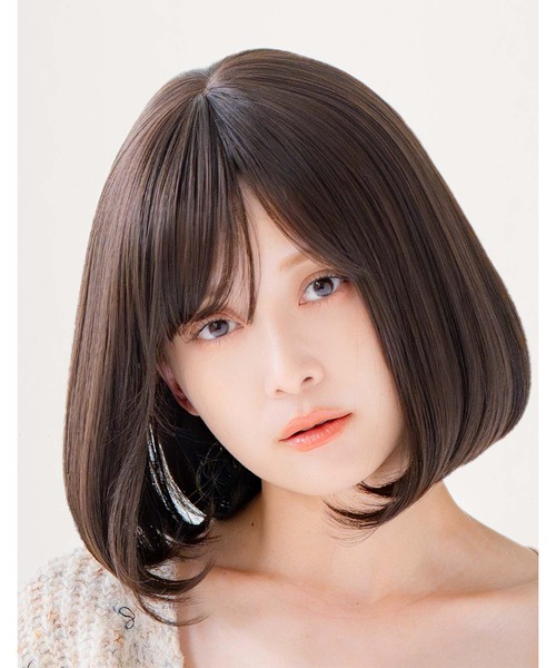 LINEASTORIA（リネアストリア）の「【フルウィッグ・ミディアム】カジュアルボブ（ウィッグ・レディース・ブラウン系3/ブラウン系1/ブラウン系2/ブラック系1/パープル系1・M）」の3枚目の写真