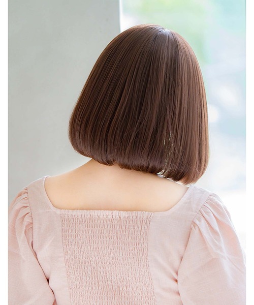 LINEASTORIA（リネアストリア）の「【フルウィッグ・ミディアム】カジュアルボブ（ウィッグ・レディース・ブラウン系3/ブラウン系1/ブラウン系2/ブラック系1/パープル系1・M）」の6枚目の写真