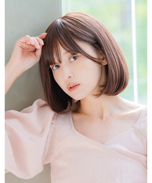 LINEASTORIA（リネアストリア）の「【フルウィッグ・ミディアム】カジュアルボブ（ウィッグ・レディース・ブラウン系3/ブラウン系1/ブラウン系2/ブラック系1/パープル系1・M）」の7枚目の写真