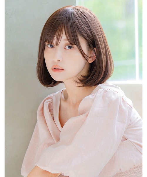 LINEASTORIA（リネアストリア）の「【フルウィッグ・ミディアム】カジュアルボブ（ウィッグ・レディース・ブラウン系3/ブラウン系1/ブラウン系2/ブラック系1/パープル系1・M）」の8枚目の写真