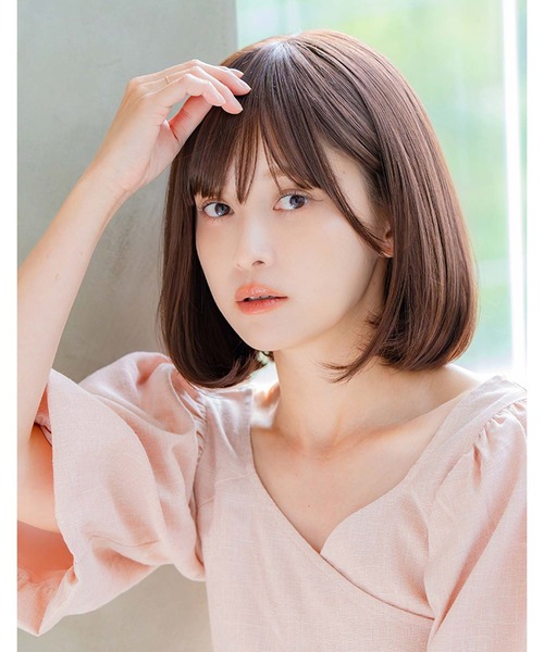 LINEASTORIA（リネアストリア）の「【フルウィッグ・ミディアム】カジュアルボブ（ウィッグ・レディース・ブラウン系3/ブラウン系1/ブラウン系2/ブラック系1/パープル系1・M）」の11枚目の写真