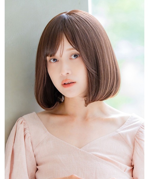 LINEASTORIA（リネアストリア）の「【フルウィッグ・ミディアム】カジュアルボブ（ウィッグ・レディース・ブラウン系3/ブラウン系1/ブラウン系2/ブラック系1/パープル系1・M）」の18枚目の写真