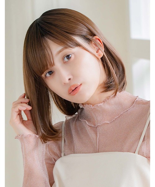 LINEASTORIA（リネアストリア）の「【フルウィッグ・ミディアム】カジュアルボブ（ウィッグ・レディース・ブラウン系3/ブラウン系1/ブラウン系2/ブラック系1/パープル系1・M）」の19枚目の写真