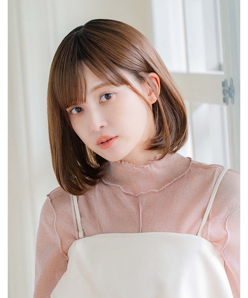 LINEASTORIA（リネアストリア）の「【フルウィッグ・ミディアム】カジュアルボブ（ウィッグ・レディース・ブラウン系3/ブラウン系1/ブラウン系2/ブラック系1/パープル系1・M）」の20枚目の写真