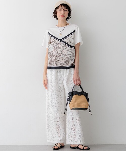 23区（ニジュウサンク）の「スカーフコンビジャージー カットソー（Tシャツ/カットソー・レディース・ホワイト系5/ブラック系5/ダークブラウン系5・38/40）」の14枚目の写真