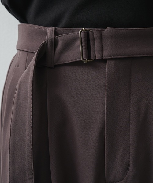 ATTACHMENT(アタッチメント)の「【ATTACHMENT/アタッチメント】別注 BELTED WIDE TAPERDTROUSERS(スラックス・メンズ・ブラック/ダークグレー・2/3)」の10枚目の写真