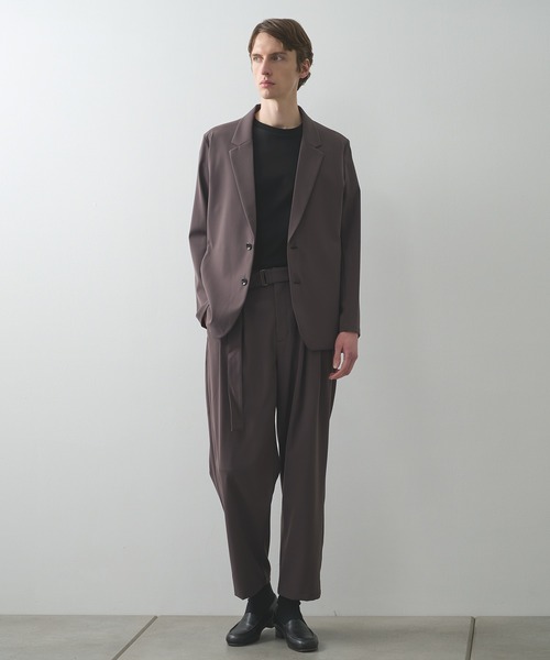 ATTACHMENT(アタッチメント)の「【ATTACHMENT/アタッチメント】別注 BELTED WIDE TAPERDTROUSERS(スラックス・メンズ・ブラック/ダークグレー・2/3)」の8枚目の写真