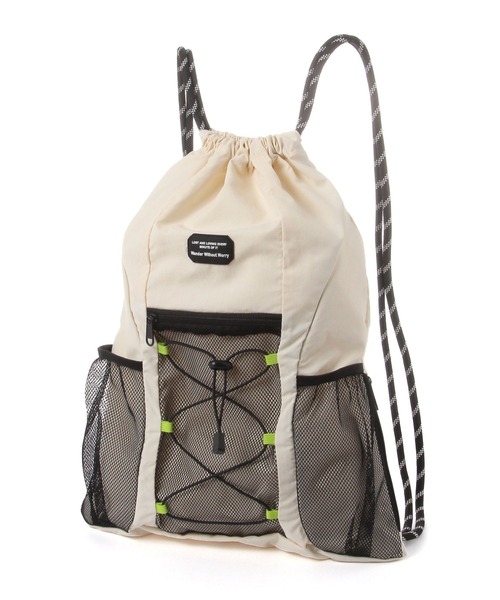 niko and...（ニコアンド）の「メッシュポケットナップサック（バックパック/リュック・メンズ・オフホワイト/ブラック・FREE）」の17枚目の写真